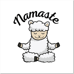 Namaste Meditating Sheep Posters and Art